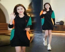 拚色大口袋衛衣